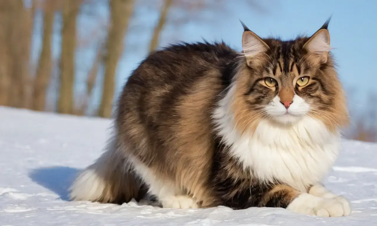 Norwegian Forest Cats are large felines known for their size and unique temperament